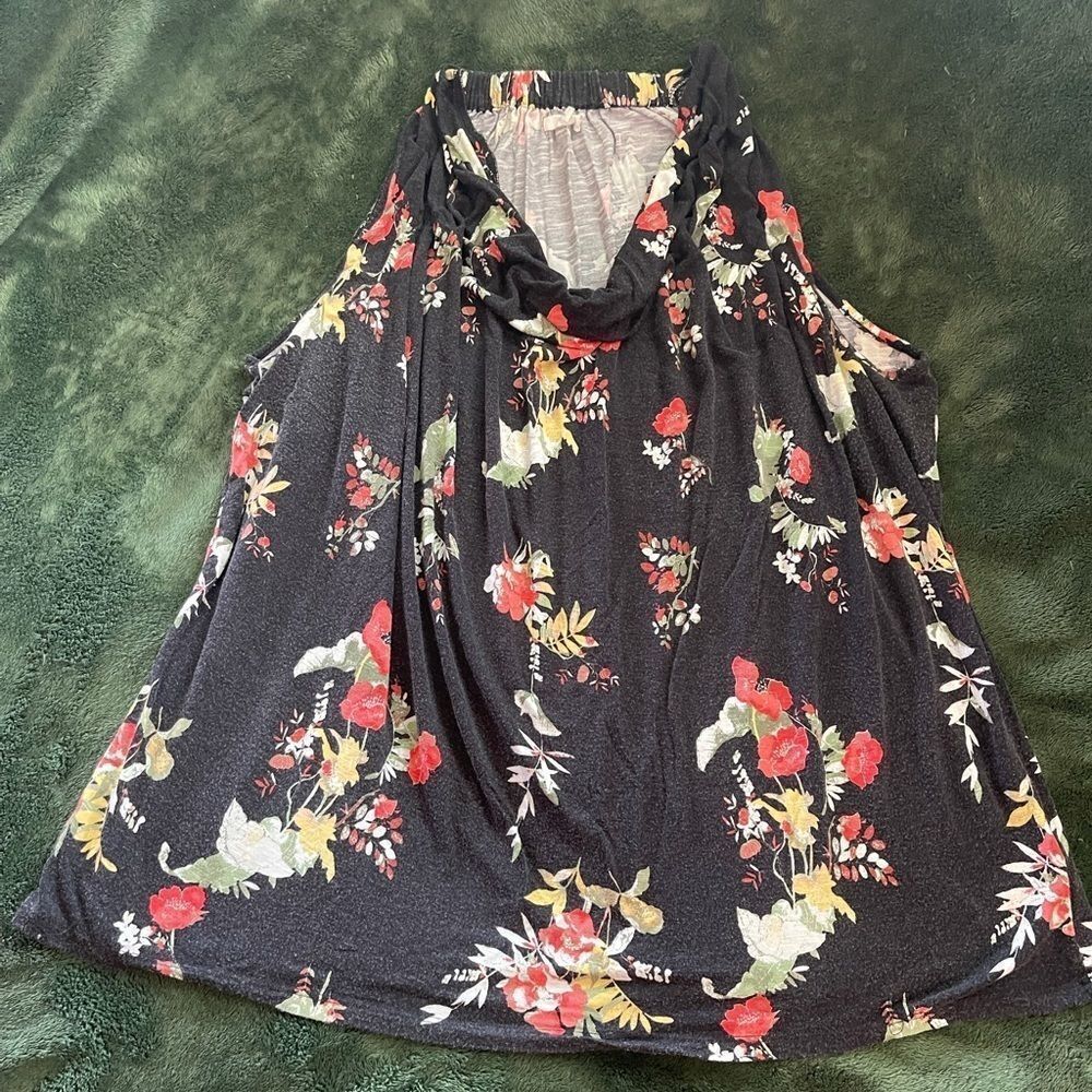 Floral halter slouch blouse